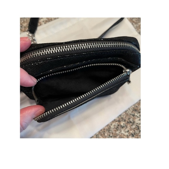 ‼️WOW‼️🤩🤩Pinko Mini Corelli Black Leather & Suede Pouch-NWT🤩SPECIAL EDISION‼️ - Picture 5 of 16